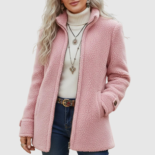 Geneviève | Veste zippée effet laine