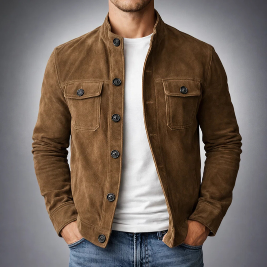 Émile | Veste suédine militaire