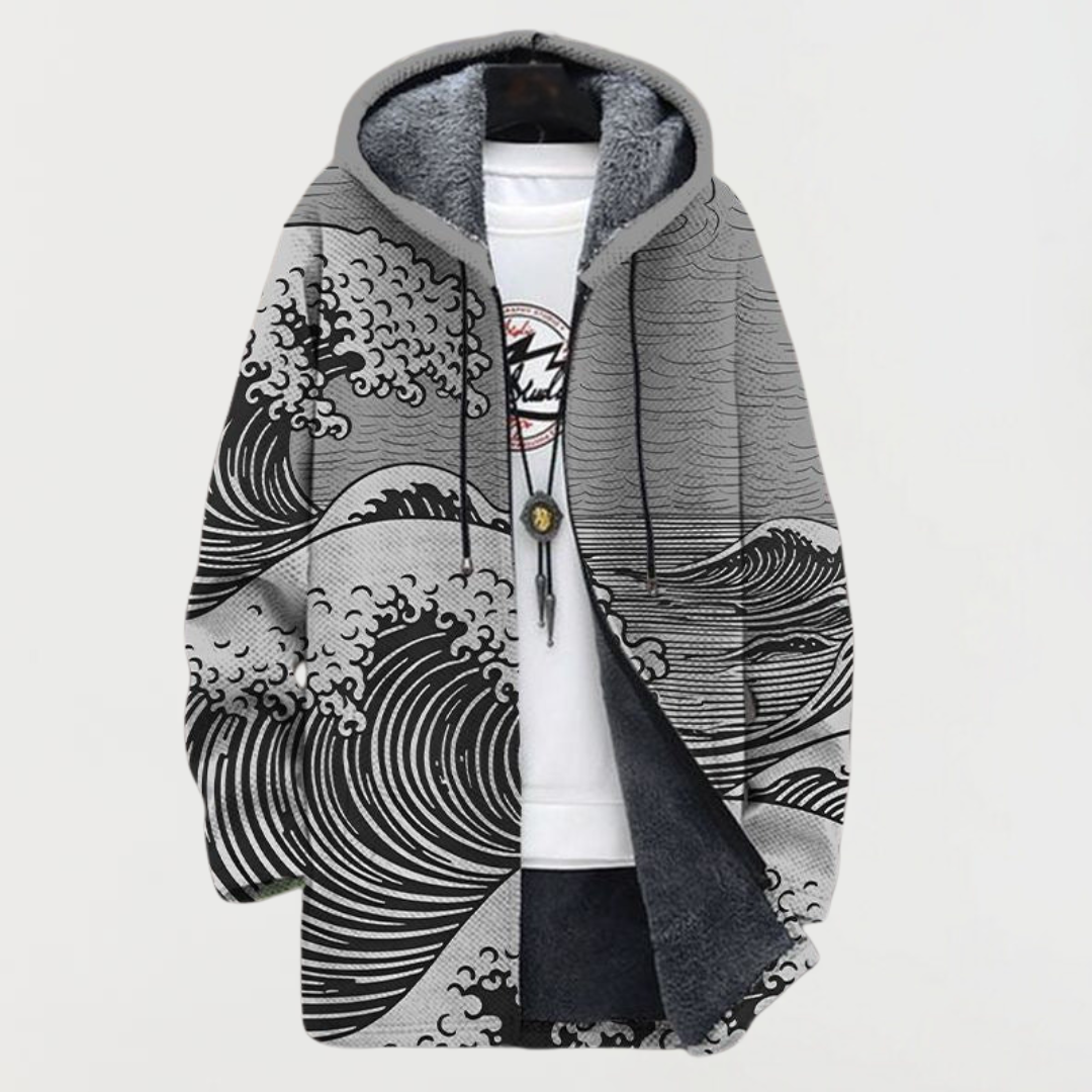 Éloïse | Manteau motif vagues