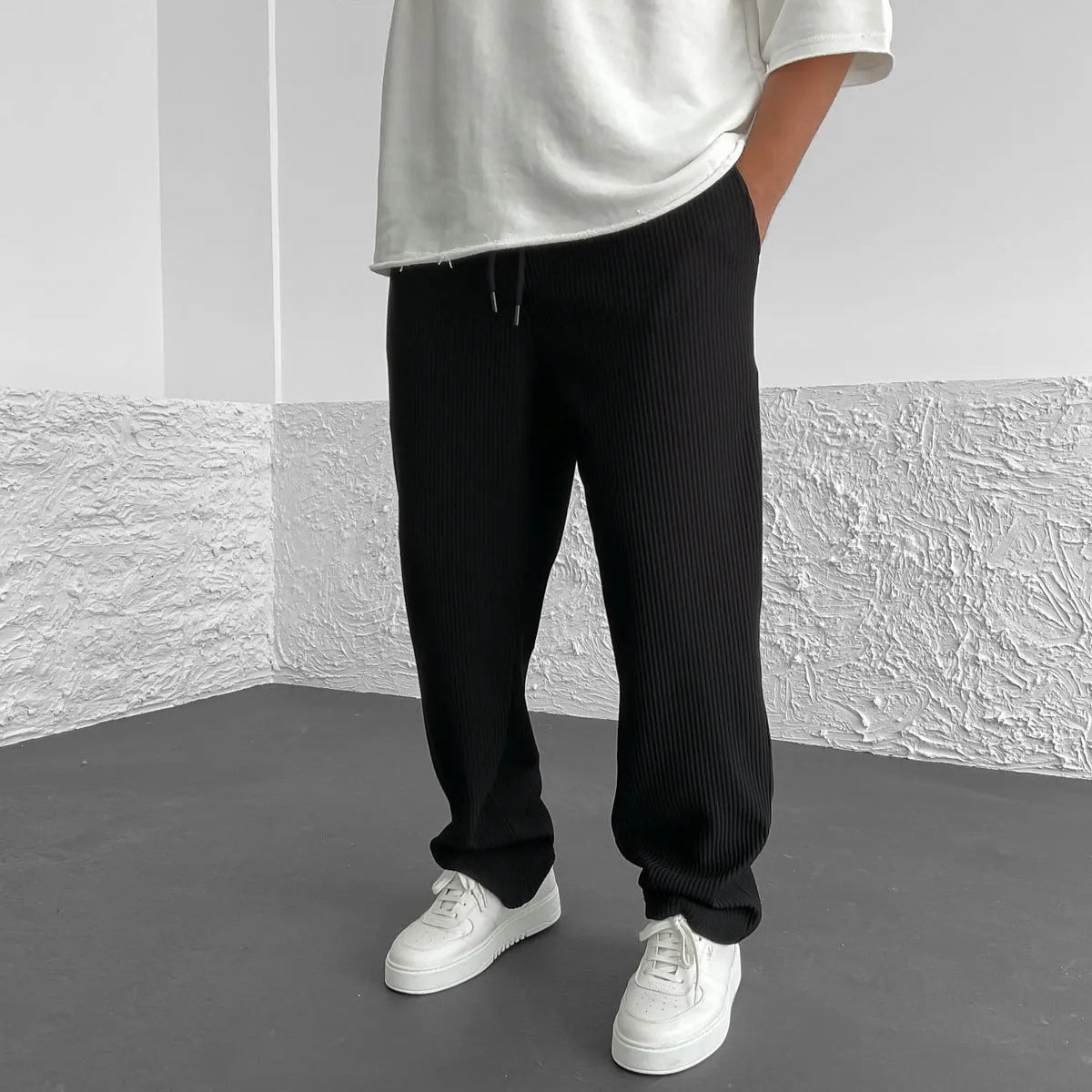 Xavier | Pantalon maille côtelée