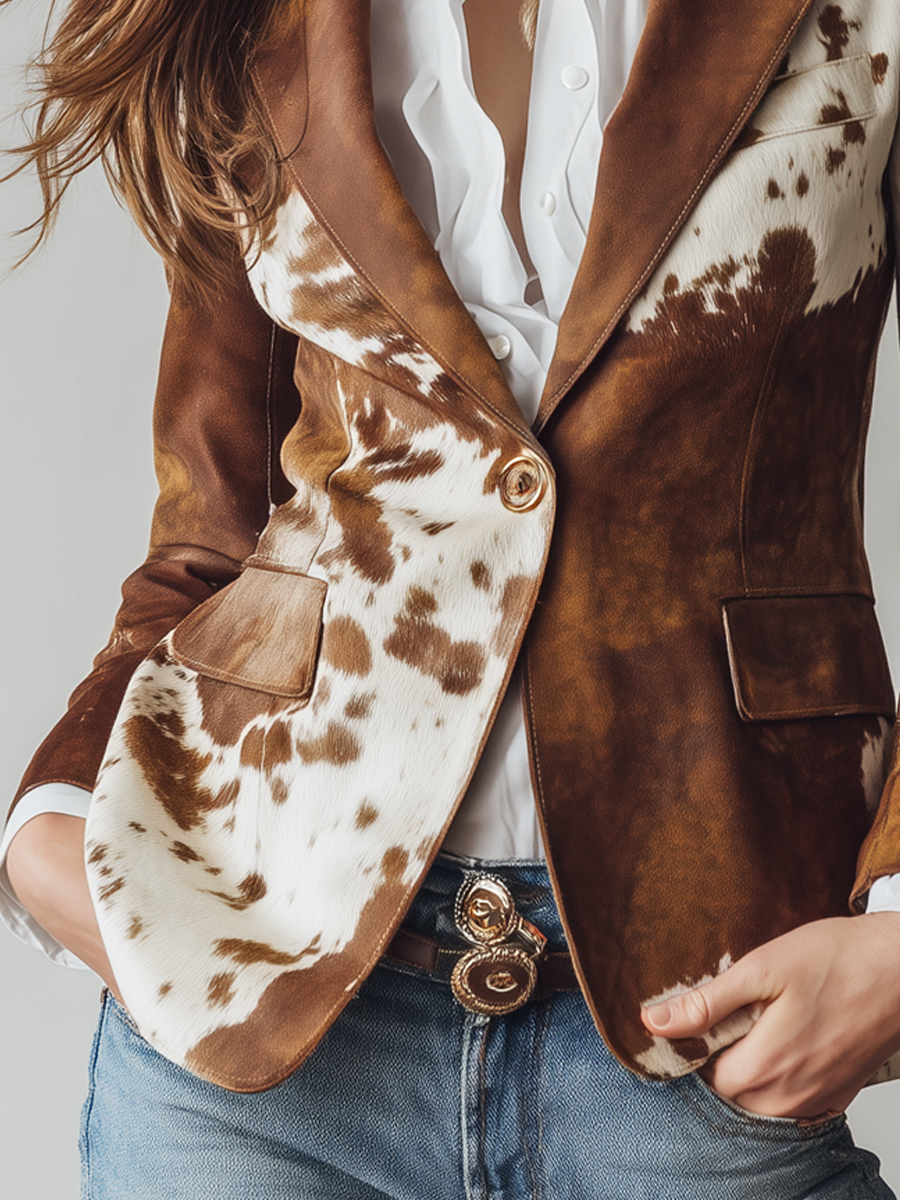 Florence | Blazer imprimé contrasté