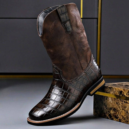 Rivoli | Bottes western effet croco