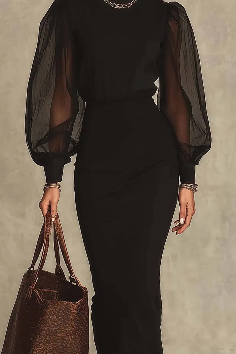 Édith | Robe longue maille ajourée