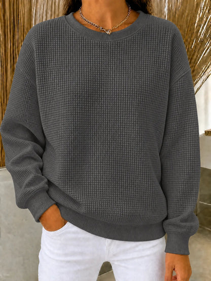 Éléonore | Pull gaufré col rond