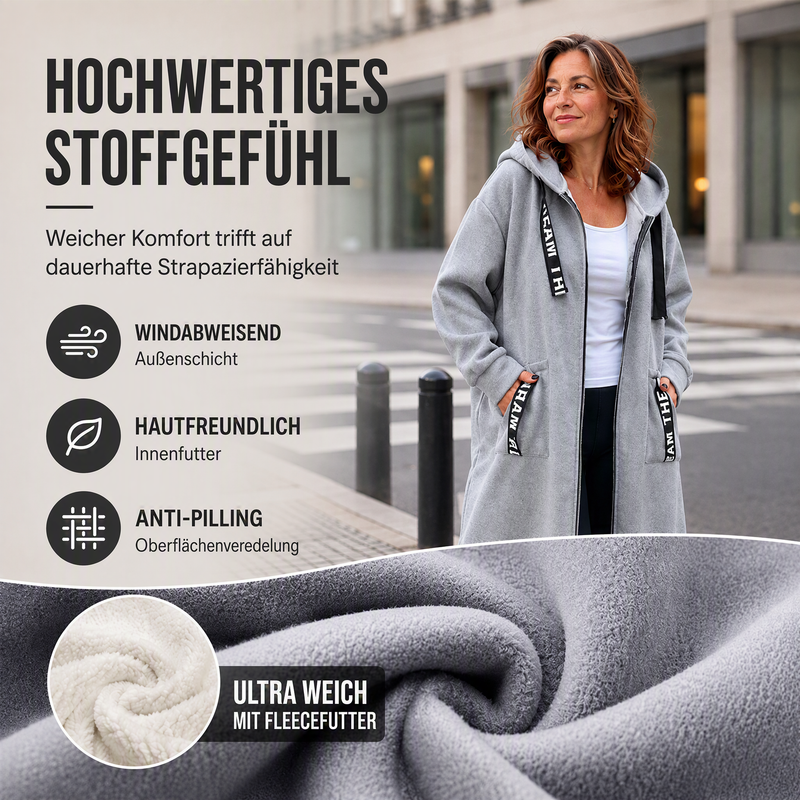 Flore | Manteau sweat à capuche