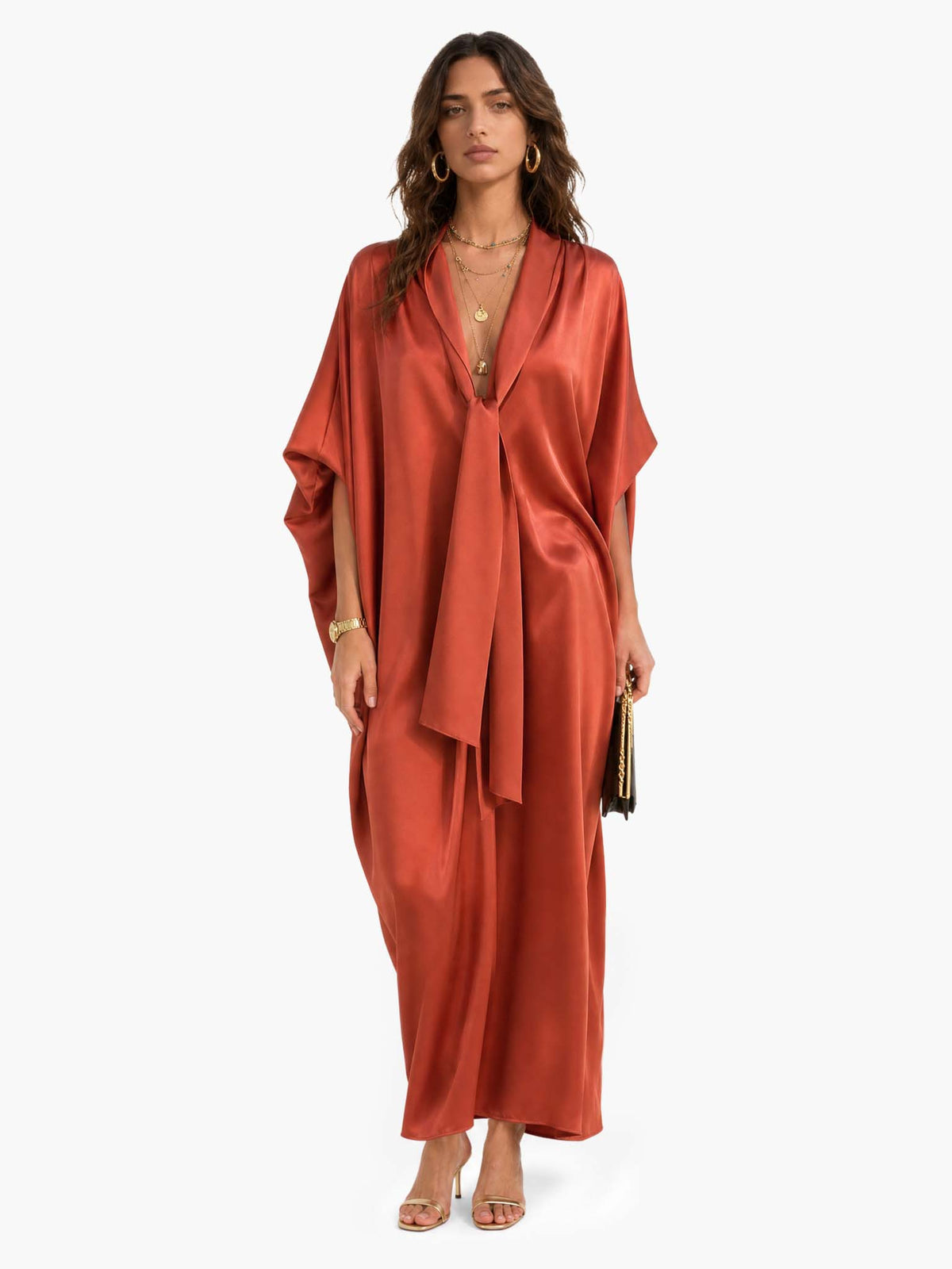 Charlotte | Robe longue satinée fluide