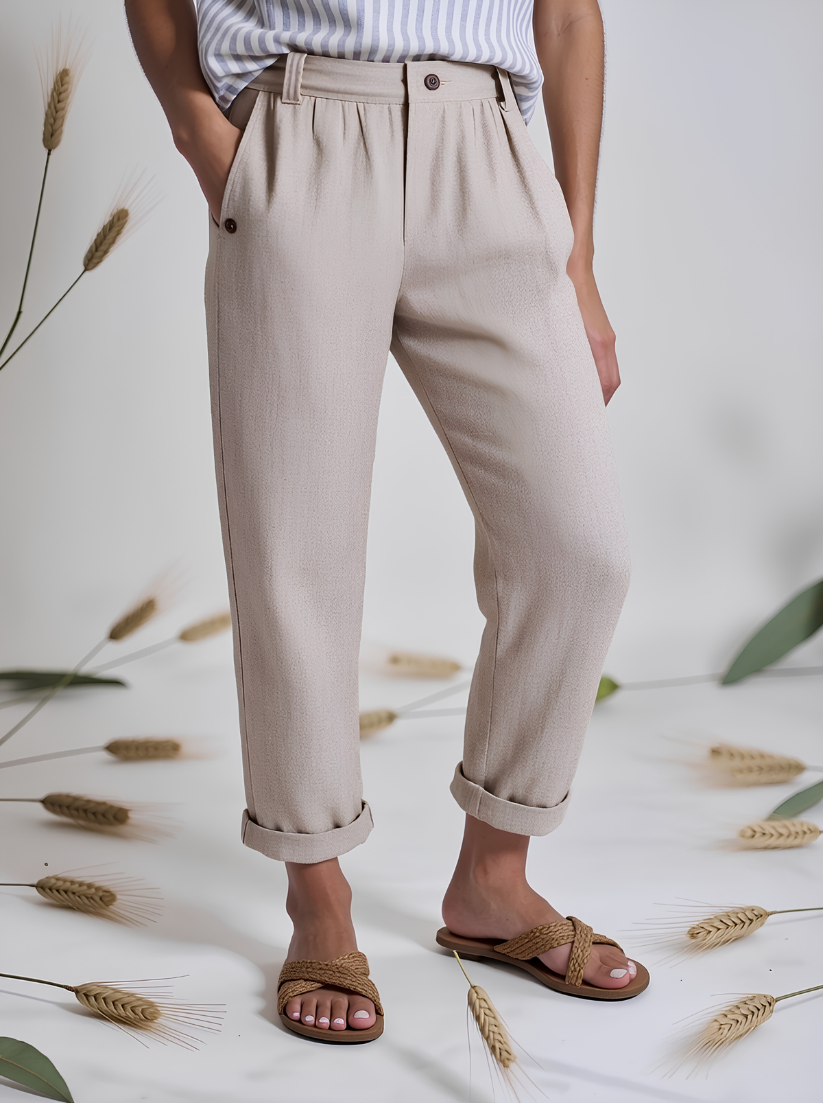 Céleste | Pantalon fluide à poches