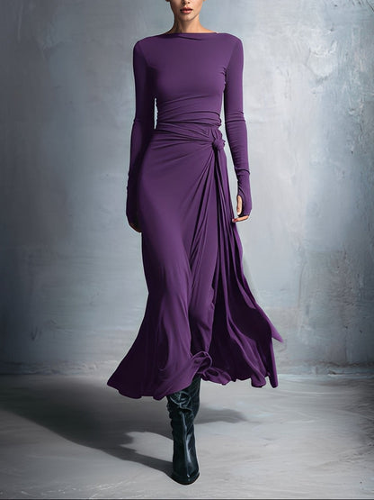 Zoé | Robe maxi drapée fluide