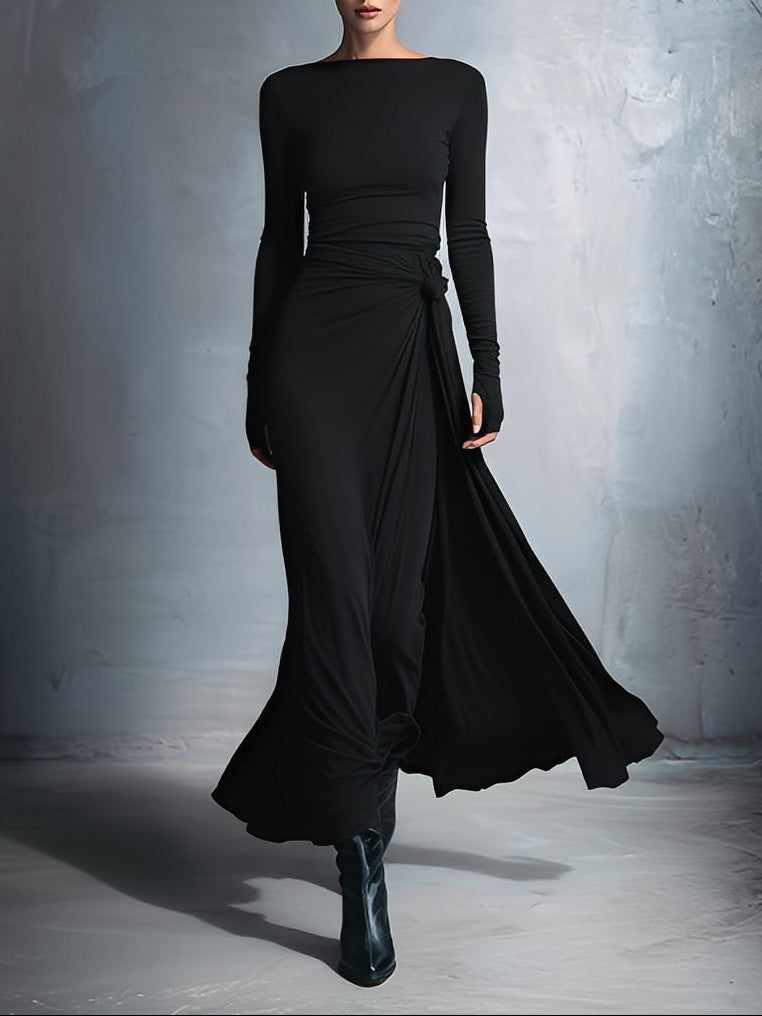 Zoé | Robe maxi drapée fluide