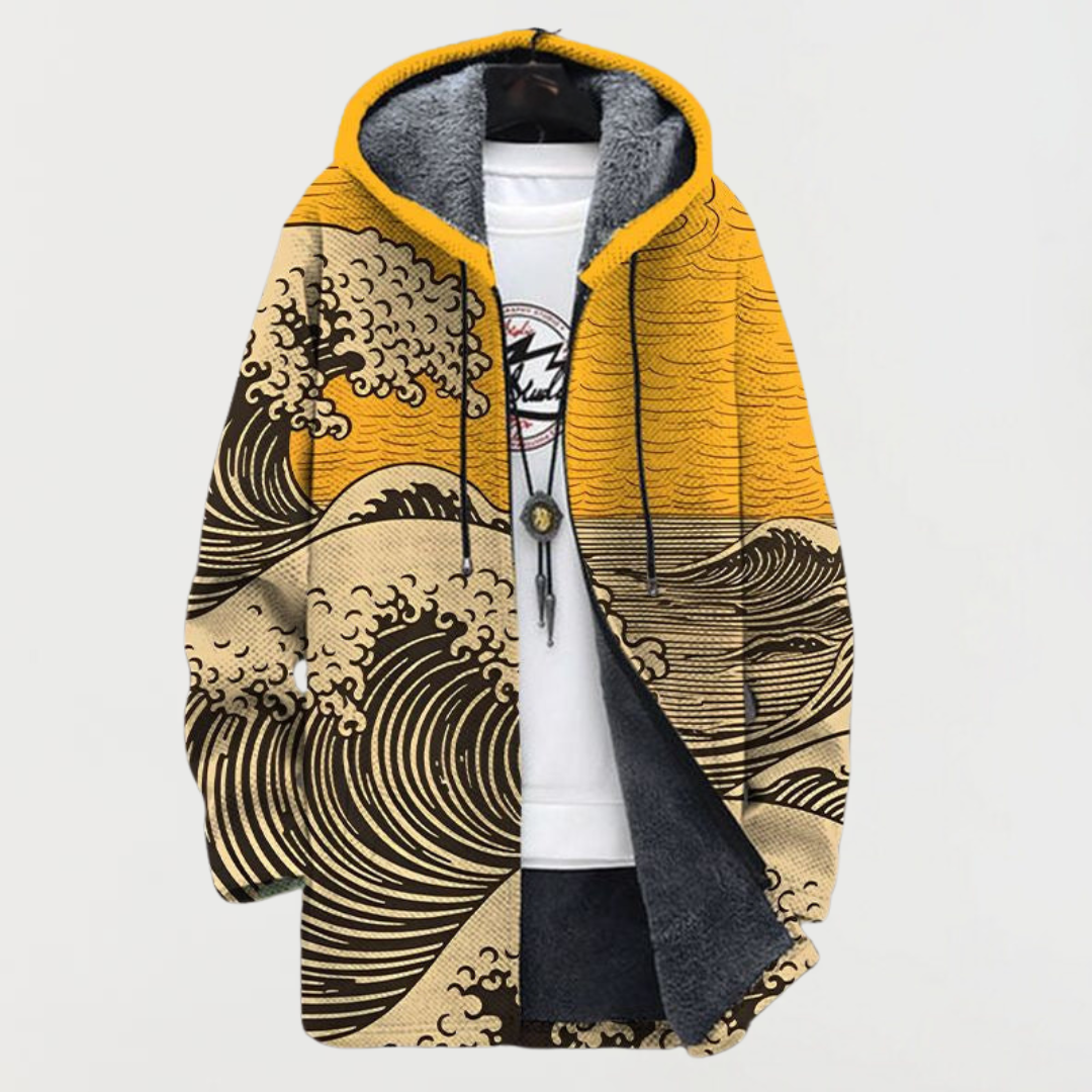 Éloïse | Manteau motif vagues