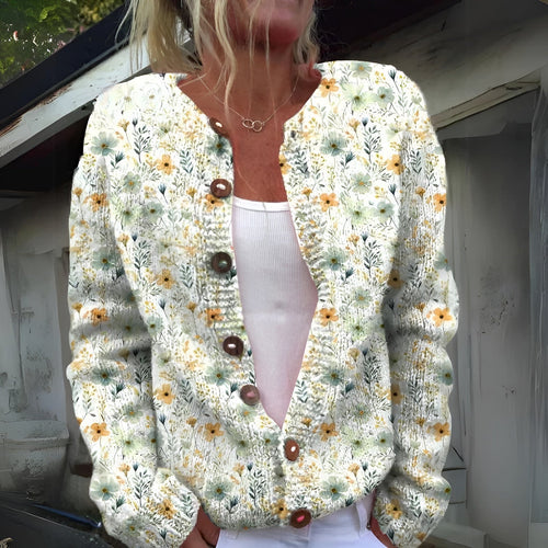 Amélie™|Gilet à Imprimé Floral Élégant