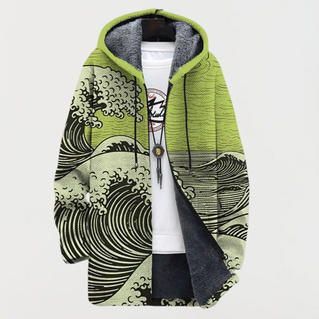 Éloïse | Manteau motif vagues