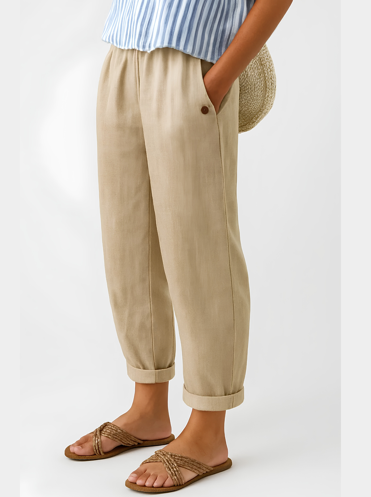 Céleste | Pantalon fluide à poches