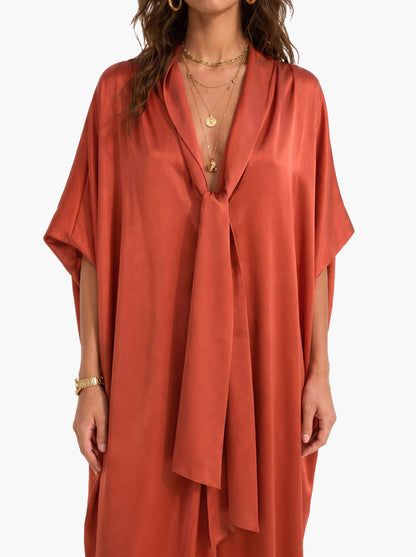 Charlotte | Robe longue satinée fluide