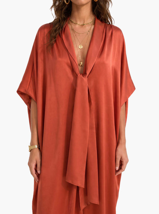 Charlotte | Robe longue satinée fluide