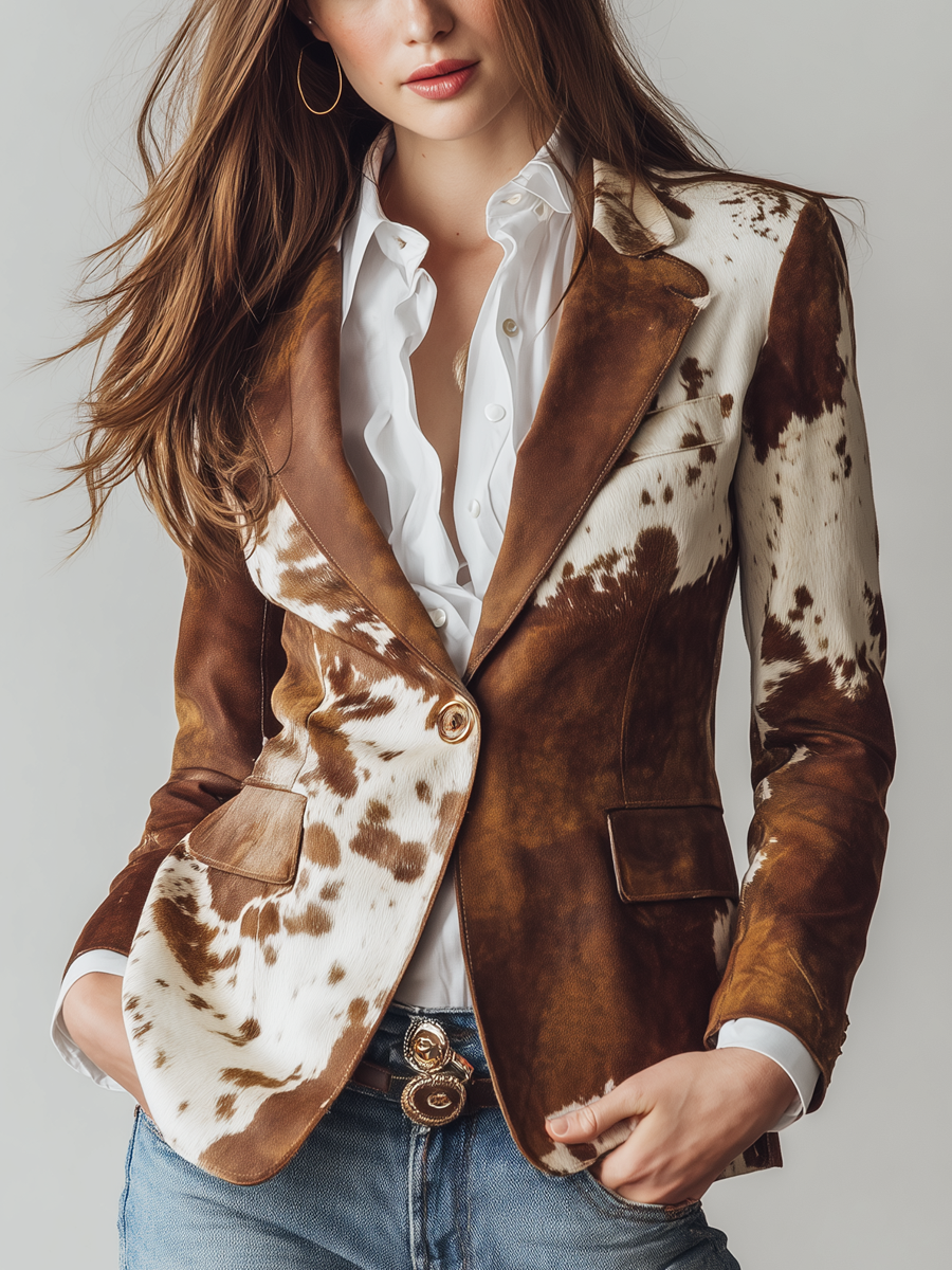 Florence | Blazer imprimé contrasté