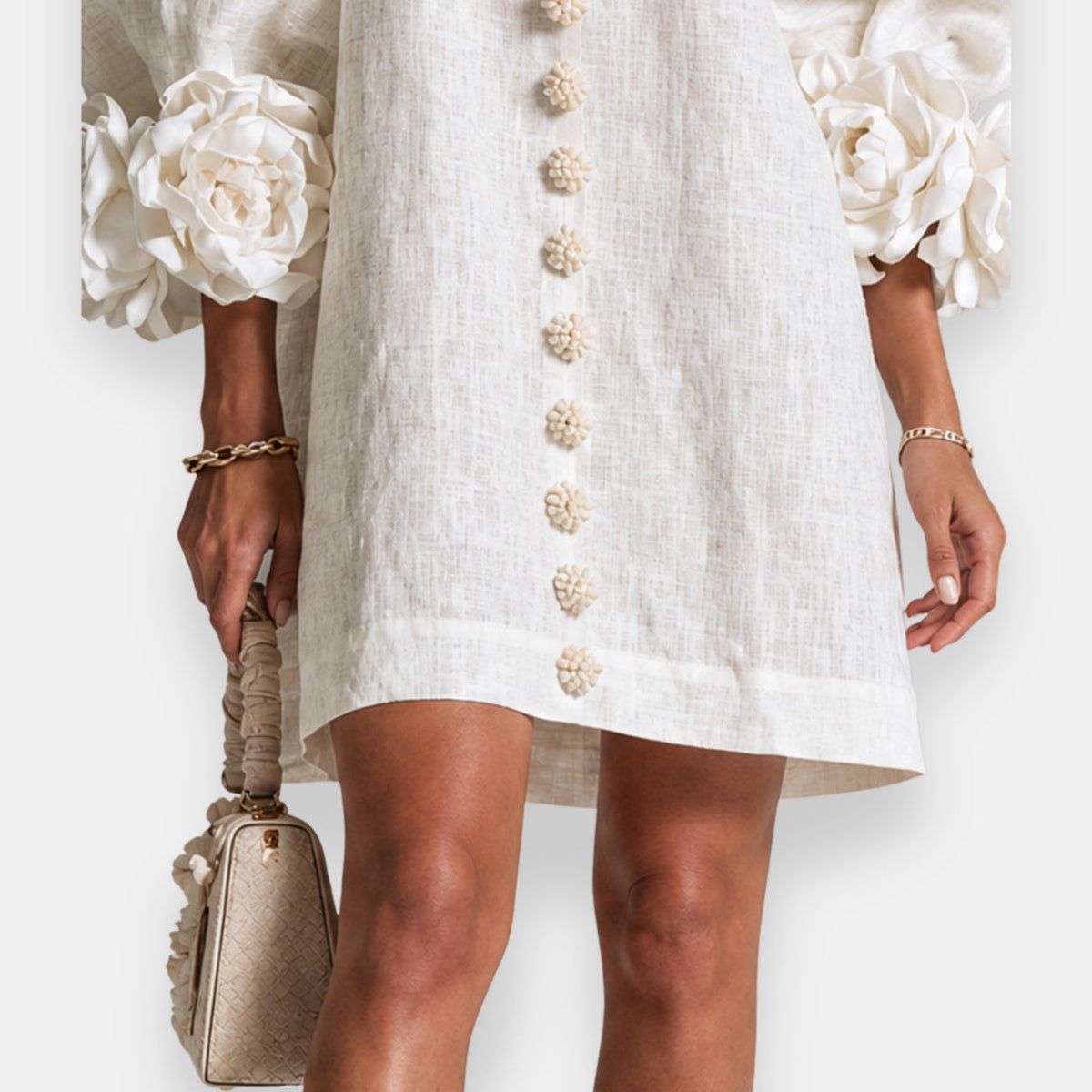 Adèle | Robe à fleurs en relief