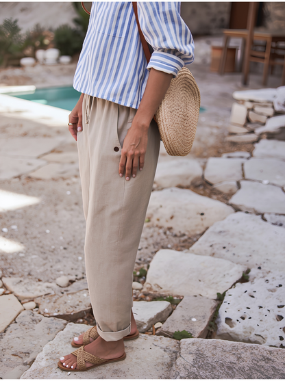 Céleste | Pantalon fluide à poches