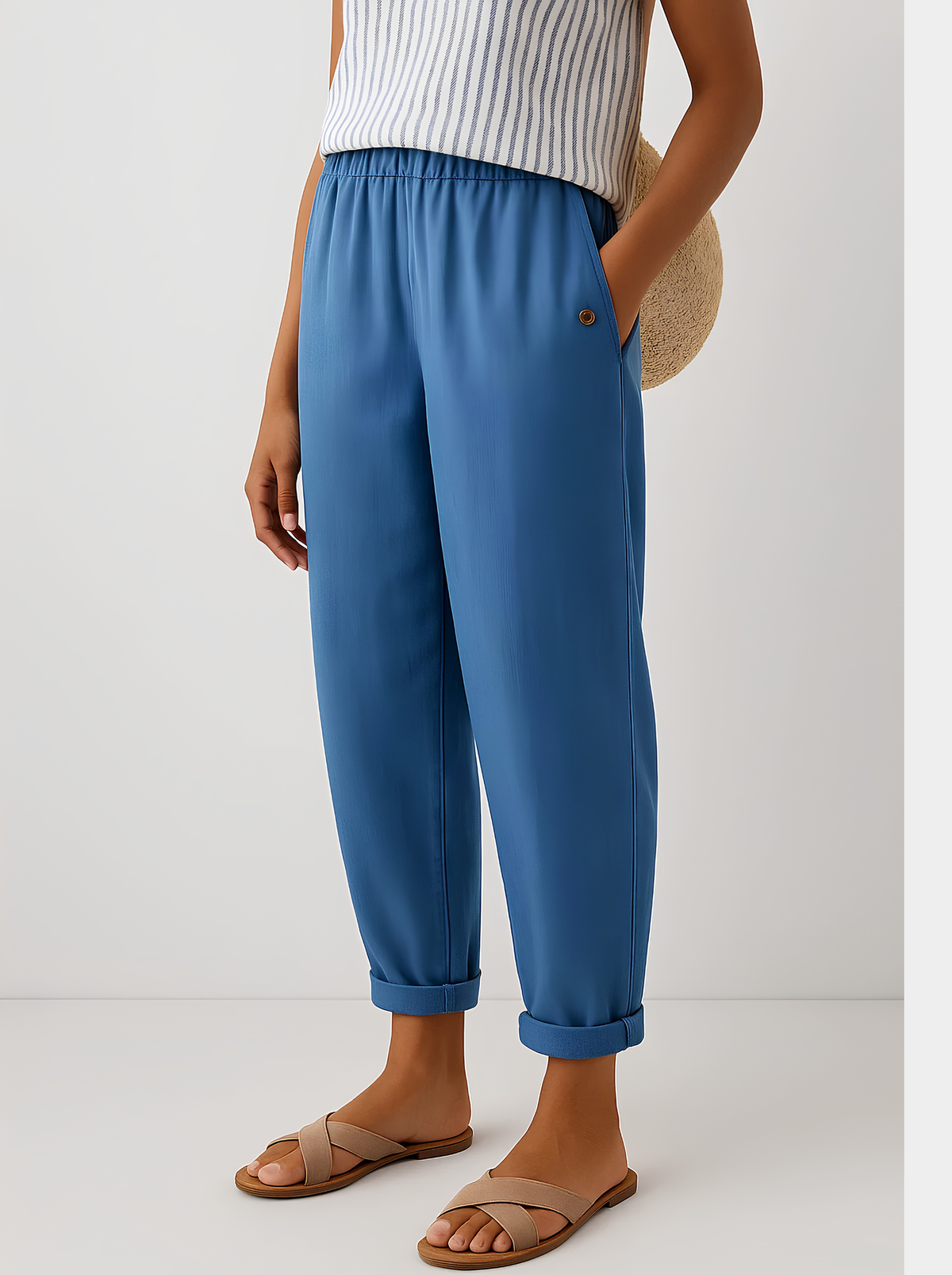 Céleste | Pantalon fluide à poches