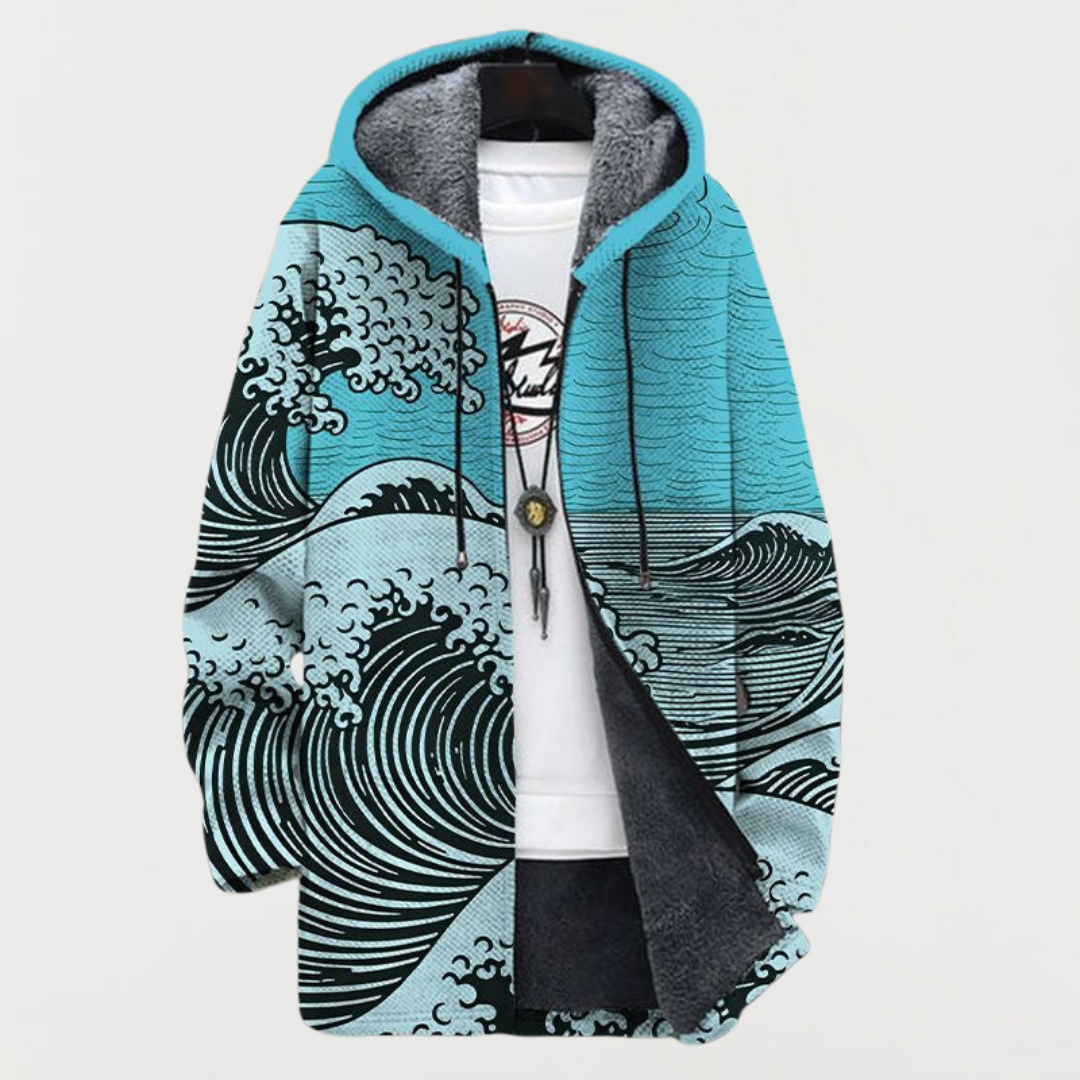 Éloïse | Manteau motif vagues