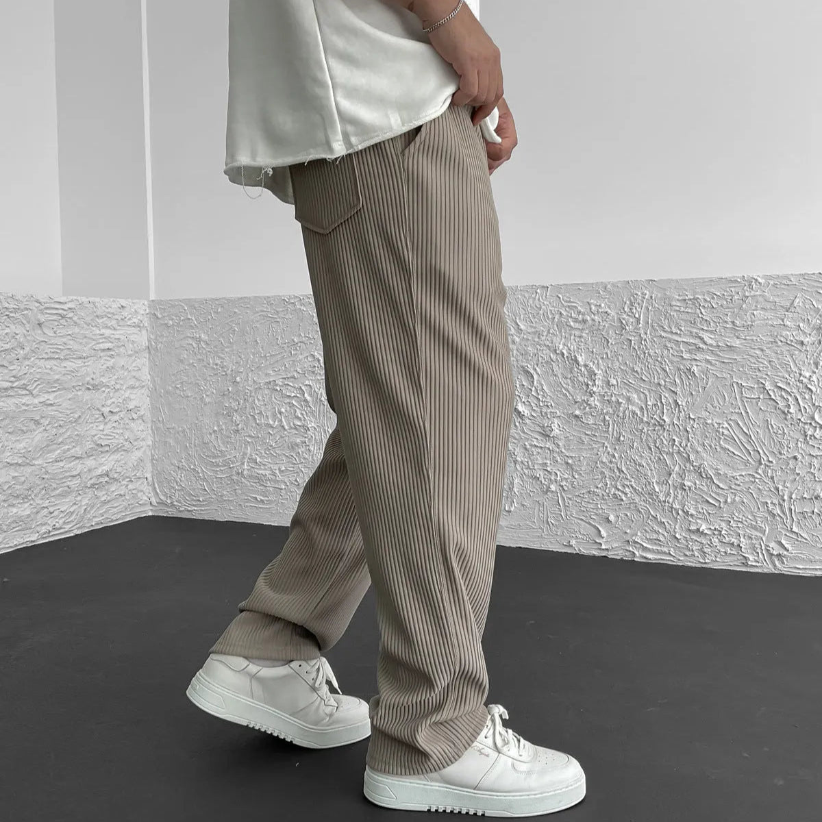 Xavier | Pantalon maille côtelée
