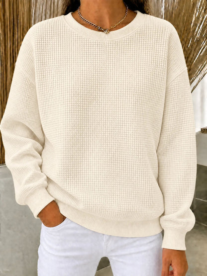 Éléonore | Pull gaufré col rond