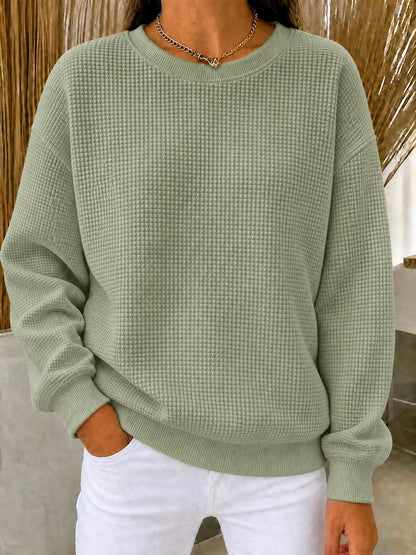 Éléonore | Pull gaufré col rond