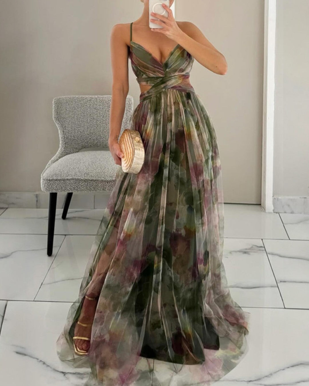 Mireille | Robe maxi fleurie fluide