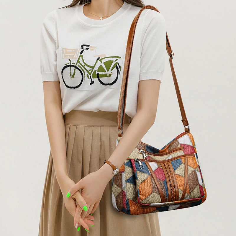 Léonie | Sac patchwork géométrique