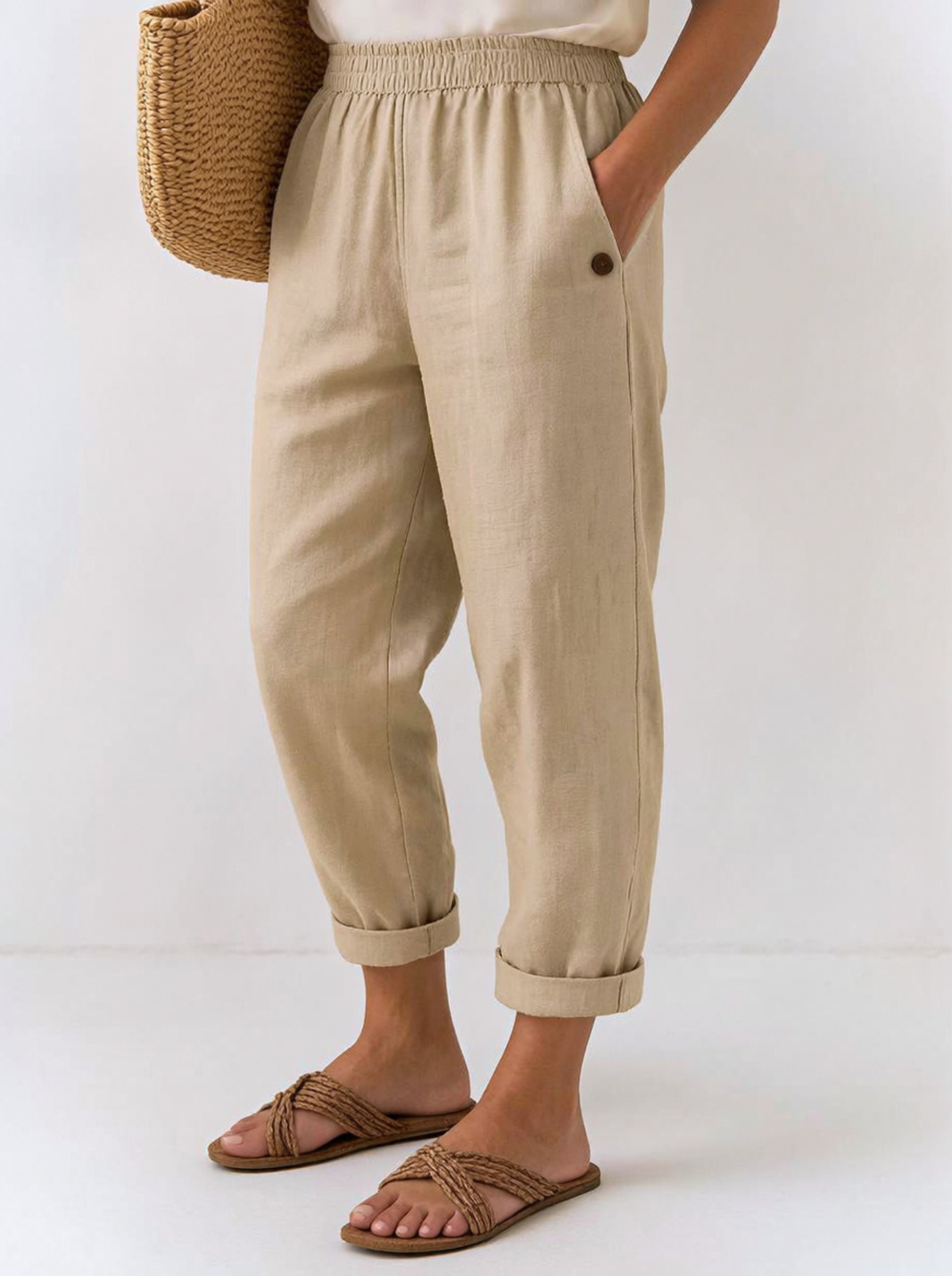 Céleste | Pantalon fluide à poches