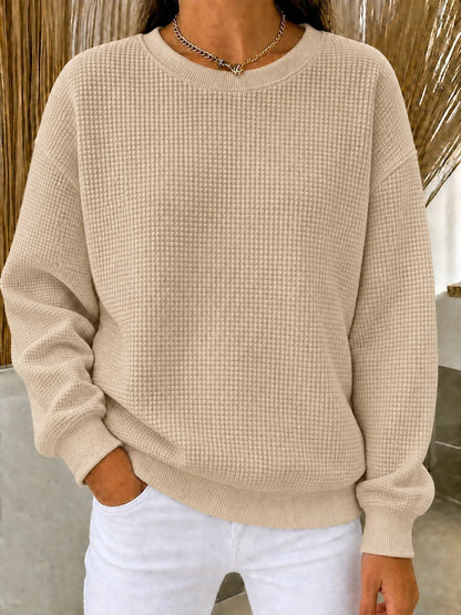 Éléonore | Pull gaufré col rond