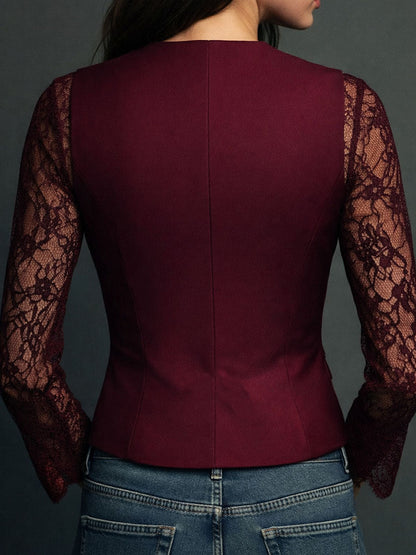 Anaïs | Blazer cintré dentelle