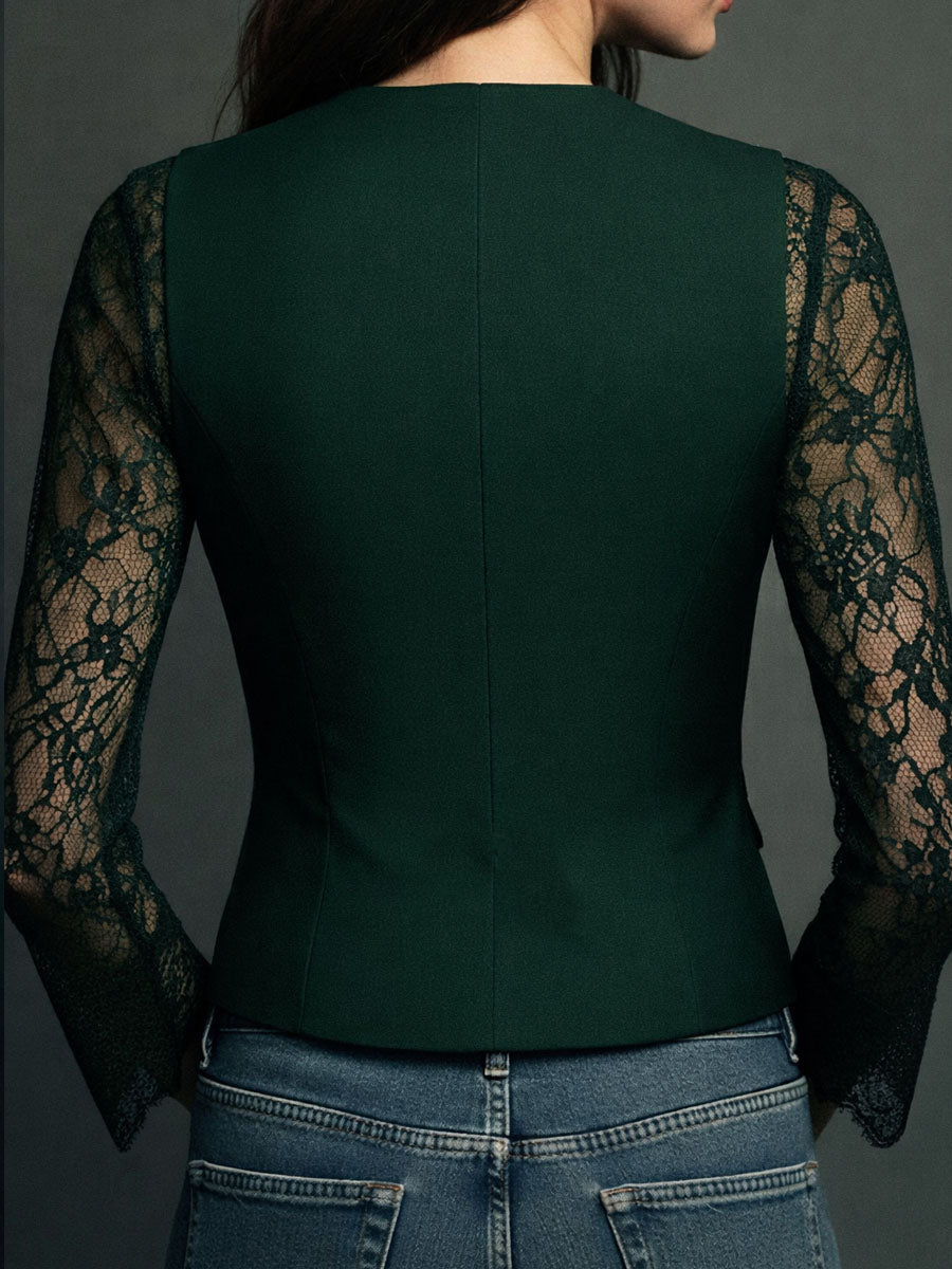 Anaïs | Blazer cintré dentelle
