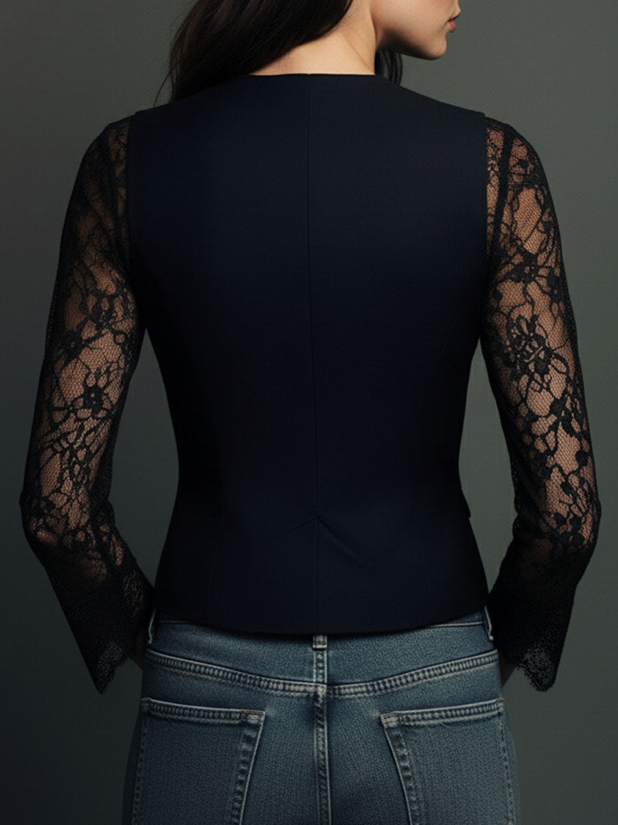 Anaïs | Blazer cintré dentelle