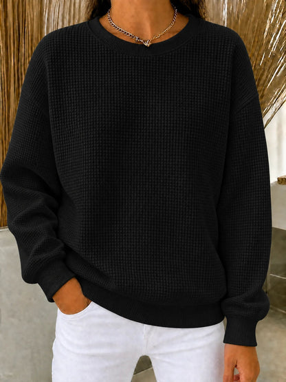 Éléonore | Pull gaufré col rond
