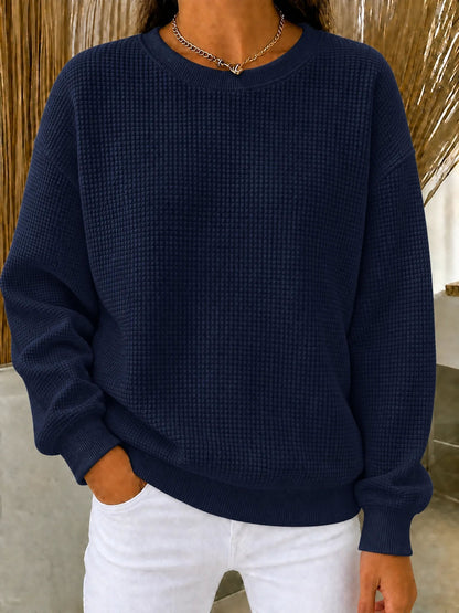 Éléonore | Pull gaufré col rond