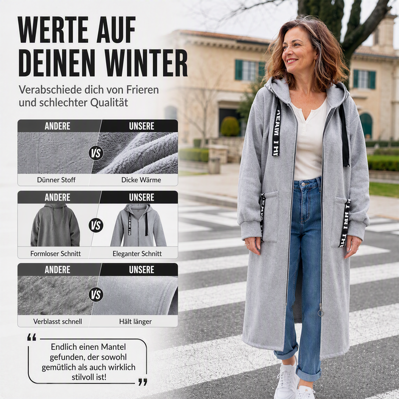 Flore | Manteau sweat à capuche