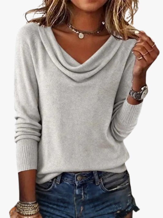 Raphaëlle | Pull col ample coton