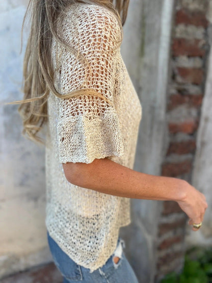 Yvonne | Gilet maille ajourée
