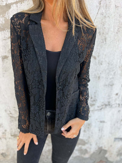 Béatrice | Blazer dentelle transparente