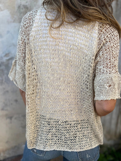Yvonne | Gilet maille ajourée