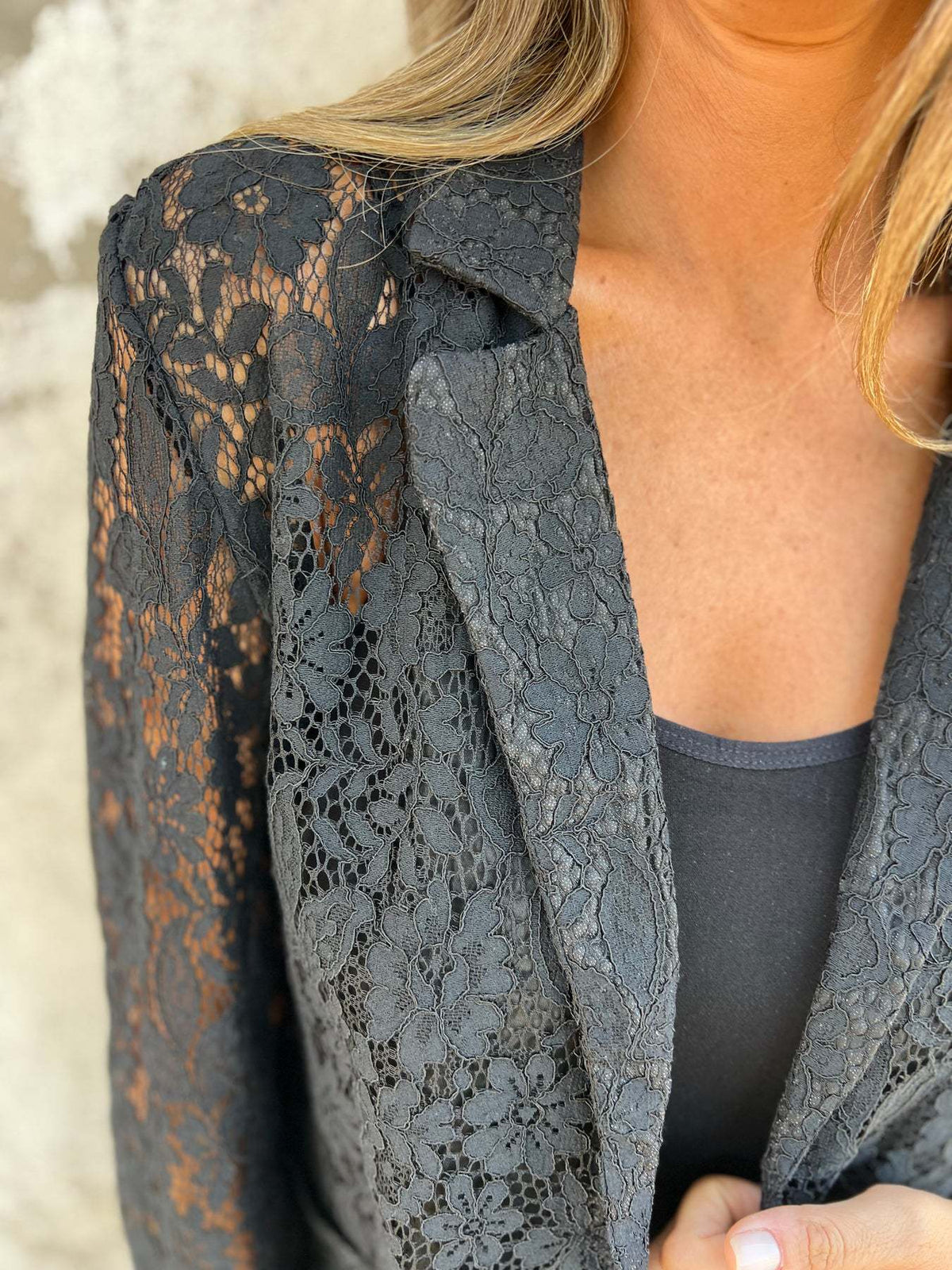 Béatrice | Blazer dentelle transparente
