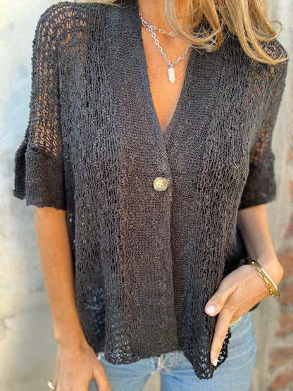 Yvonne | Gilet maille ajourée