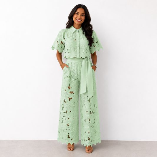 Armelle | Ensemble fluide dentelle