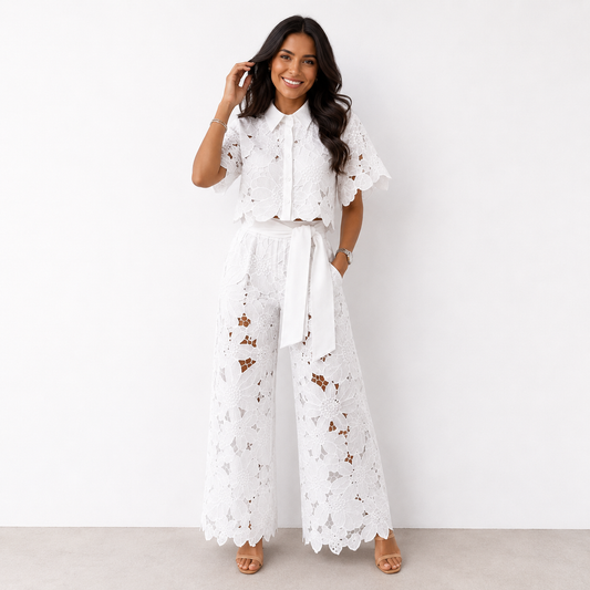 Armelle | Ensemble fluide dentelle