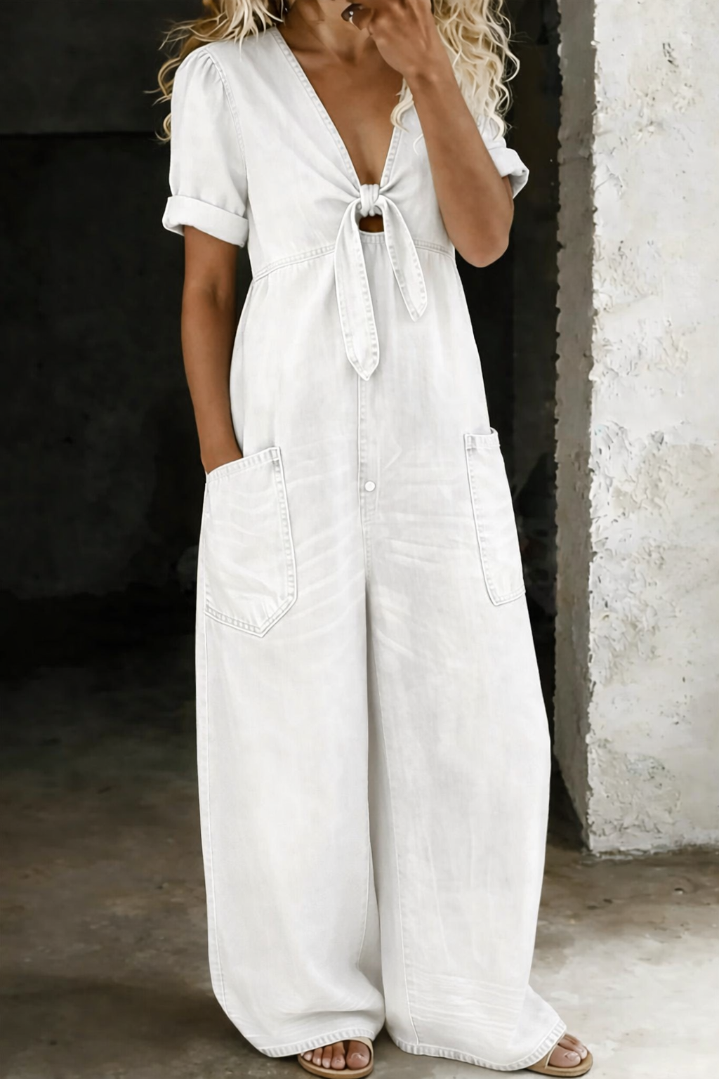 Julie | Combinaison en denim souple