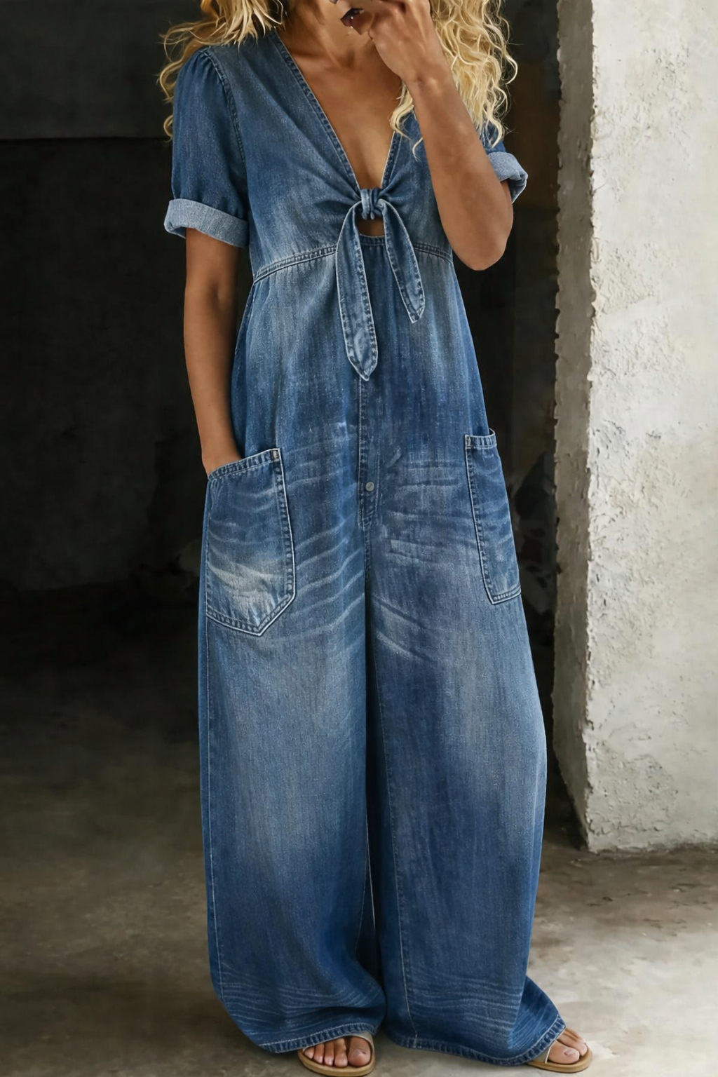 Julie | Combinaison en denim souple