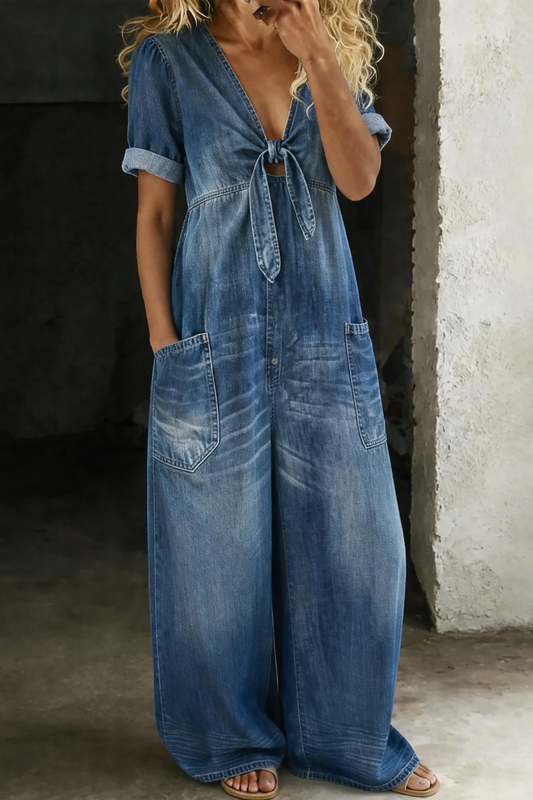 Julie | Combinaison en denim souple