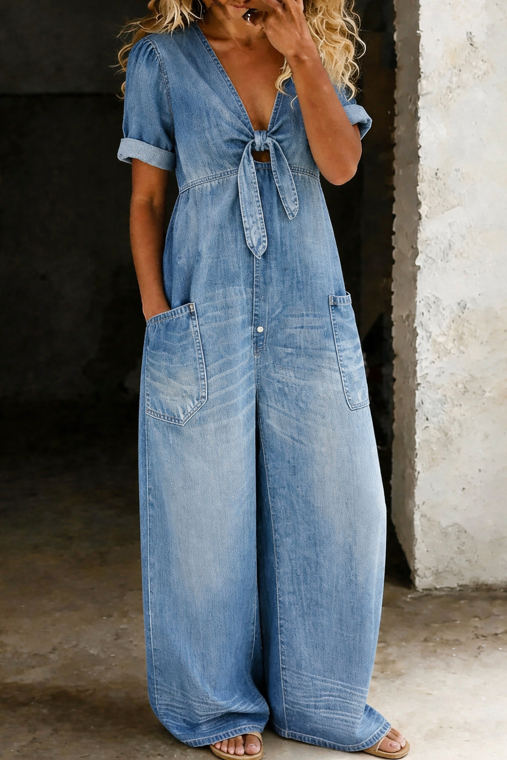 Julie | Combinaison en denim souple