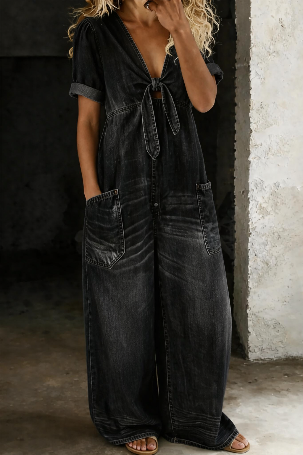 Julie | Combinaison en denim souple